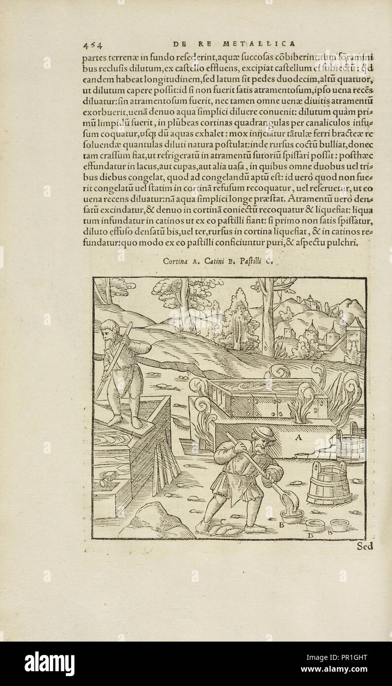 Pagina 464 Georgii Agricolae De re metallica: libri XII. Quibus officia, instrumenta, machinae, ac omnia deni, que, ad metallicam Foto Stock
