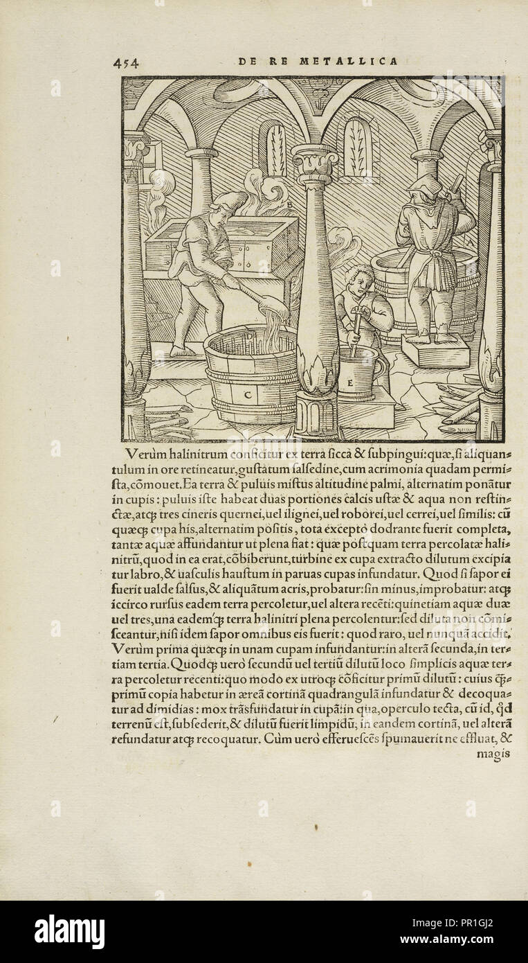 Pagina 454 Georgii Agricolae De re metallica: libri XII. Quibus officia, instrumenta, machinae, ac omnia deni, que, ad metallicam Foto Stock