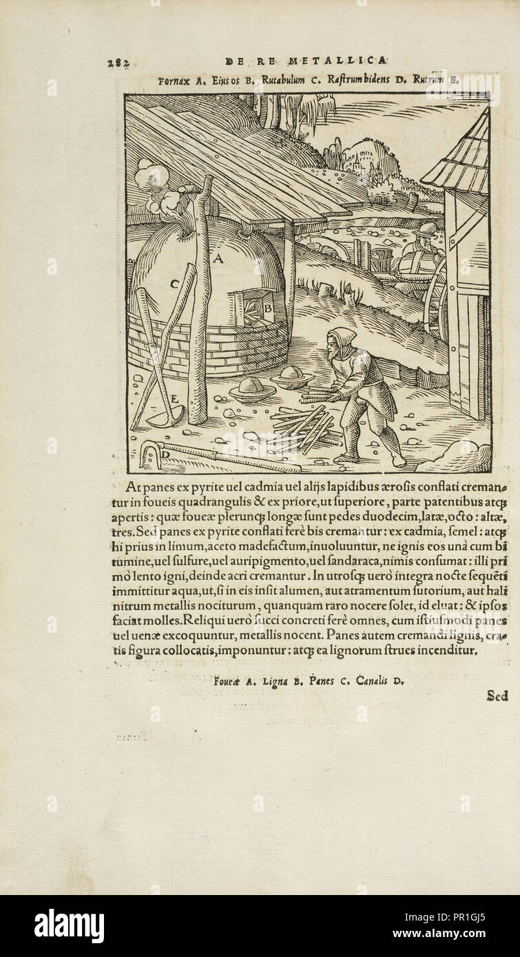 Pagina 282 Georgii Agricolae De re metallica: libri XII. Quibus officia, instrumenta, machinae, ac omnia deni, que, ad metallicam Foto Stock
