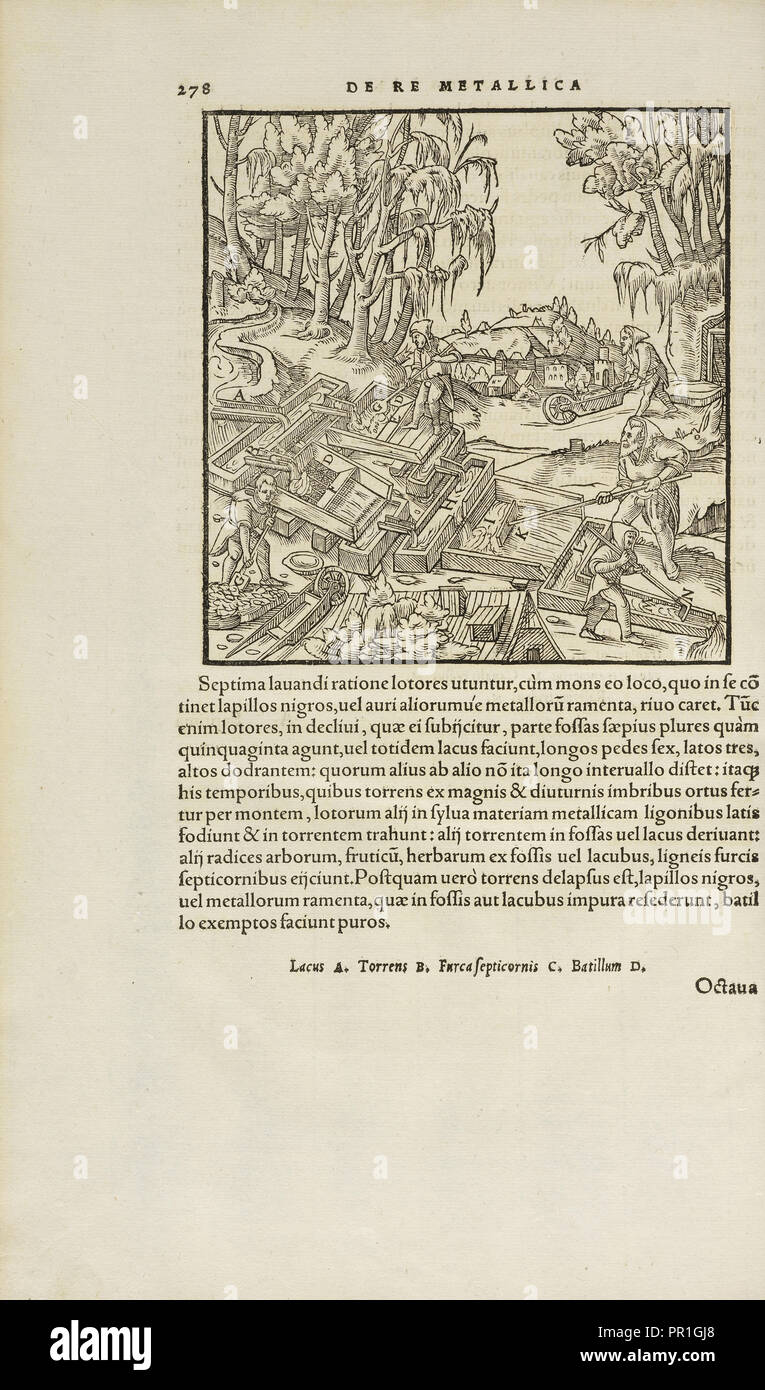 Pagina 278 Georgii Agricolae De re metallica: libri XII. Quibus officia, instrumenta, machinae, ac omnia deni, que, ad metallicam Foto Stock
