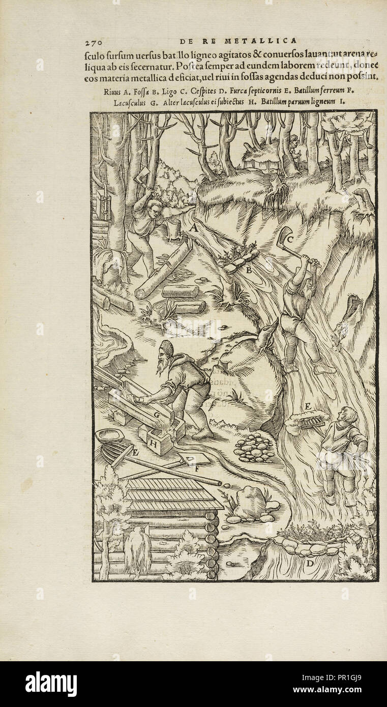 Pagina 270 Georgii Agricolae De re metallica: libri XII. Quibus officia, instrumenta, machinae, ac omnia deni, que, ad metallicam Foto Stock