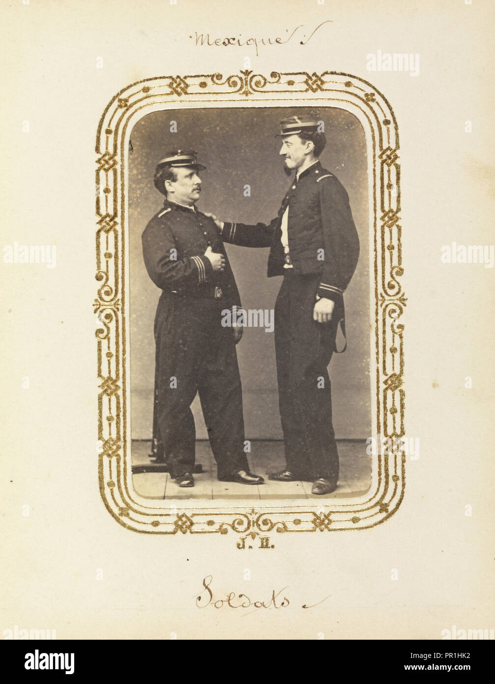 Album di messicani e il francese cartes-de-visite, tra 1861-1880 Foto Stock