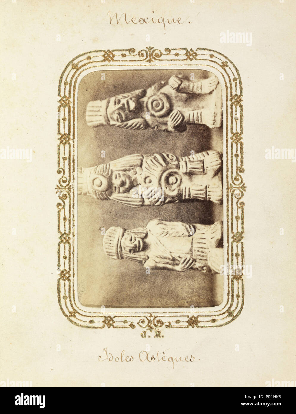 Album di messicani e il francese cartes-de-visite, tra 1861-1880 Foto Stock