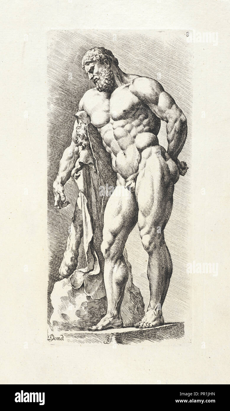 Ercole Farnese, vista frontale 3/4, Signorvm vetervm icones, Bisschop, Jan de, 1628-1671, Doncker, Pieter Paul, attacco, tra Foto Stock