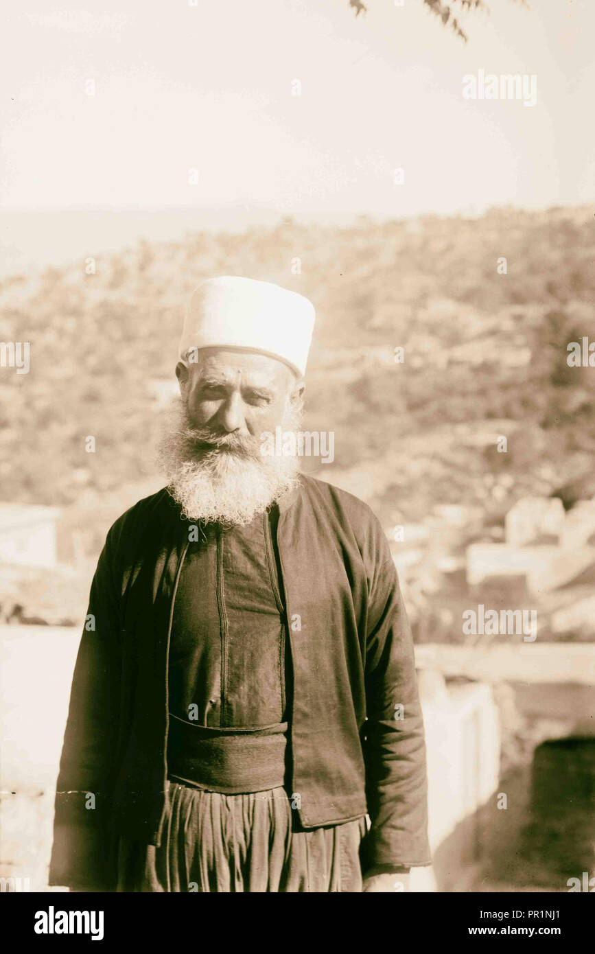 I Drusi uomo 1898, Medio Oriente, Israele e/o la Palestina Foto Stock