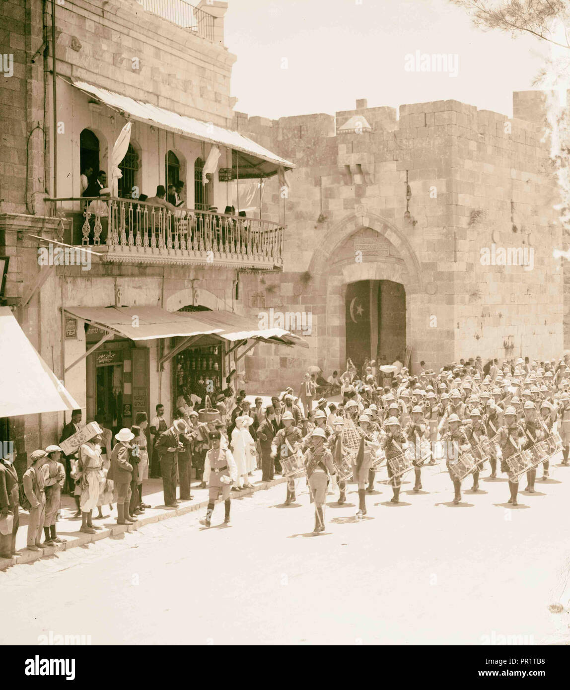 Blue Galilea banda militare Gerusalemme 1898, Israele Foto Stock