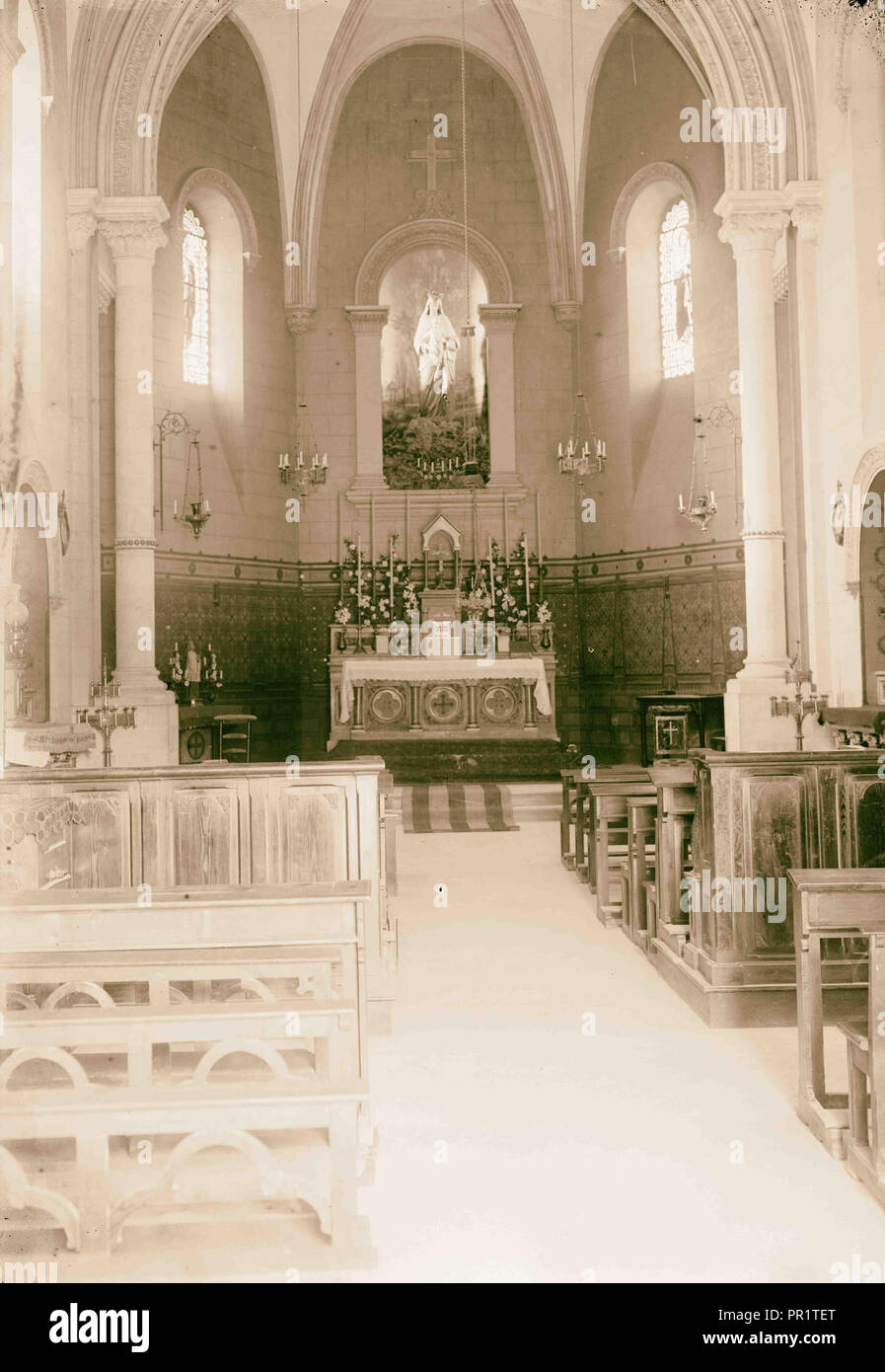 La cappella del monastero di Ratisbonne, Gerusalemme. 1898, Israele Foto Stock