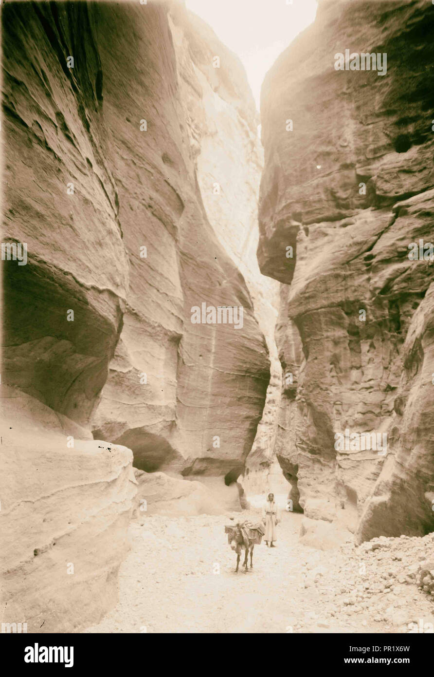 Petra, es Sik. 1898, Giordania, Petra, estinto city Foto Stock