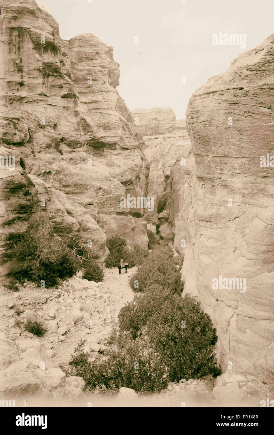 Petra. 1898, Giordania, Petra, estinto city Foto Stock