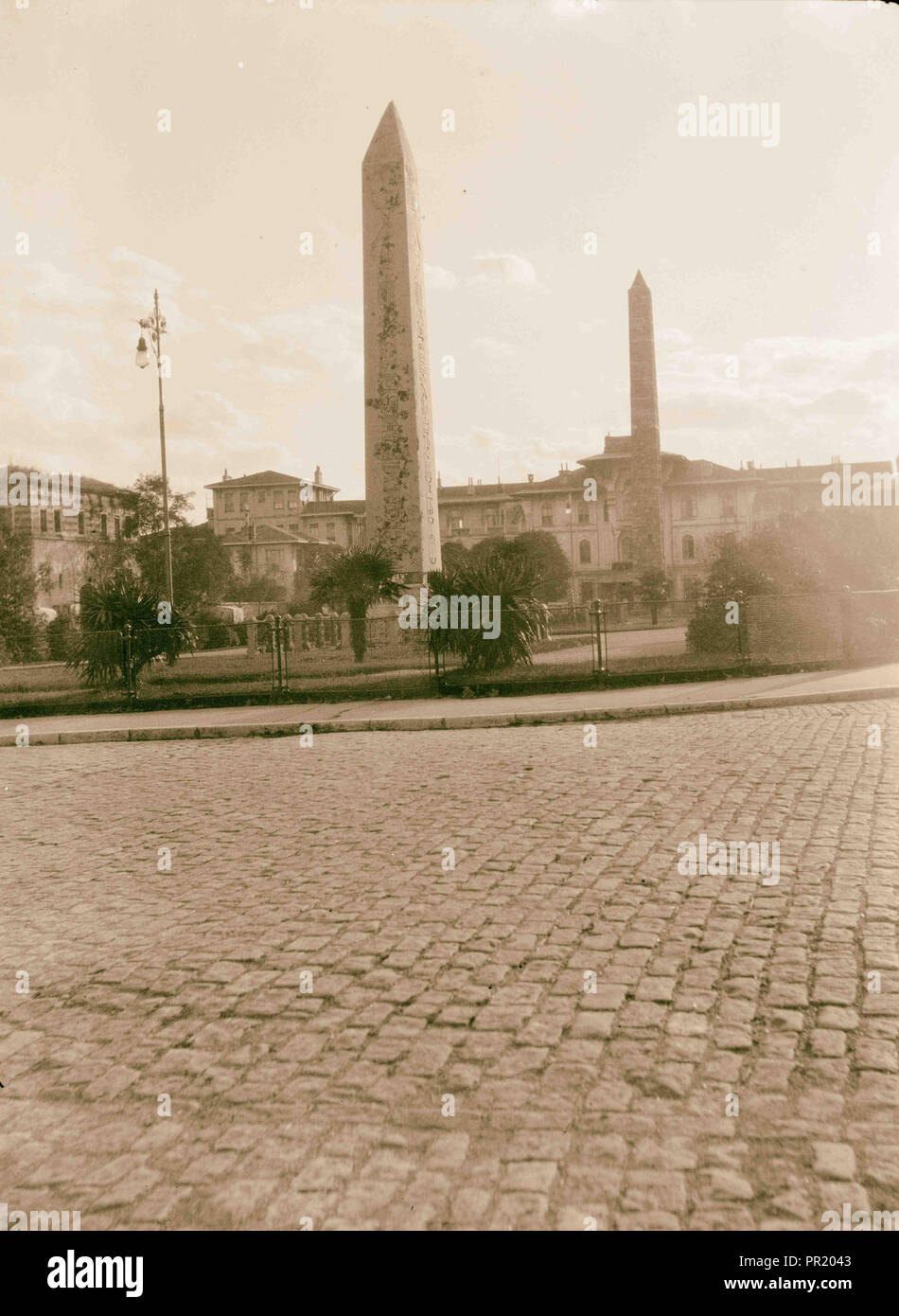 Costantinopoli. L'Obelisco, Costantinopoli. 1900, Turchia, Istanbul Foto Stock
