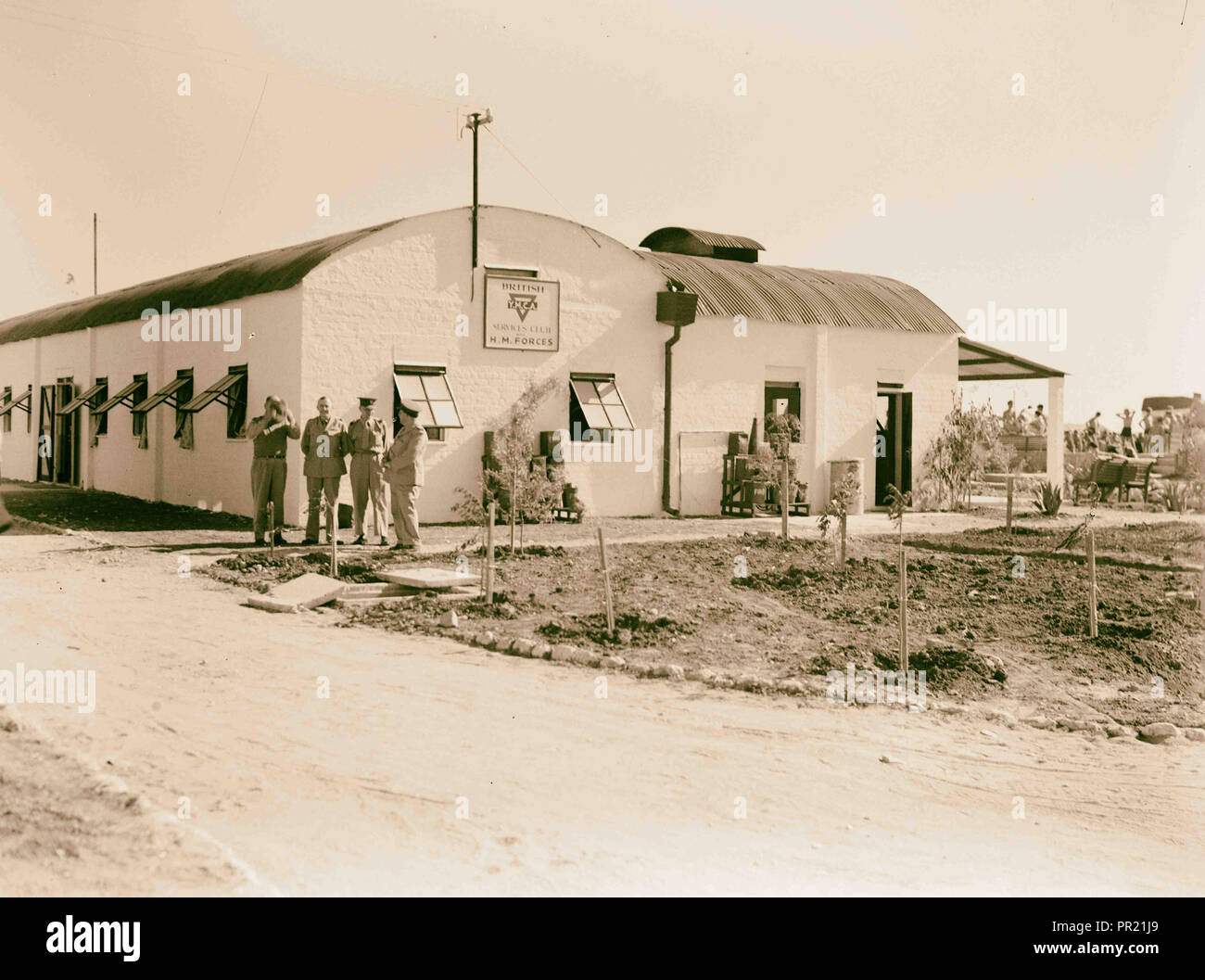 Celebrazione Y.M.C.A. a Beit Nabala il 21 Maggio '44. Centro Y.M.C.A. a Beit Nabala, Israele, Bet Nehemyah Foto Stock