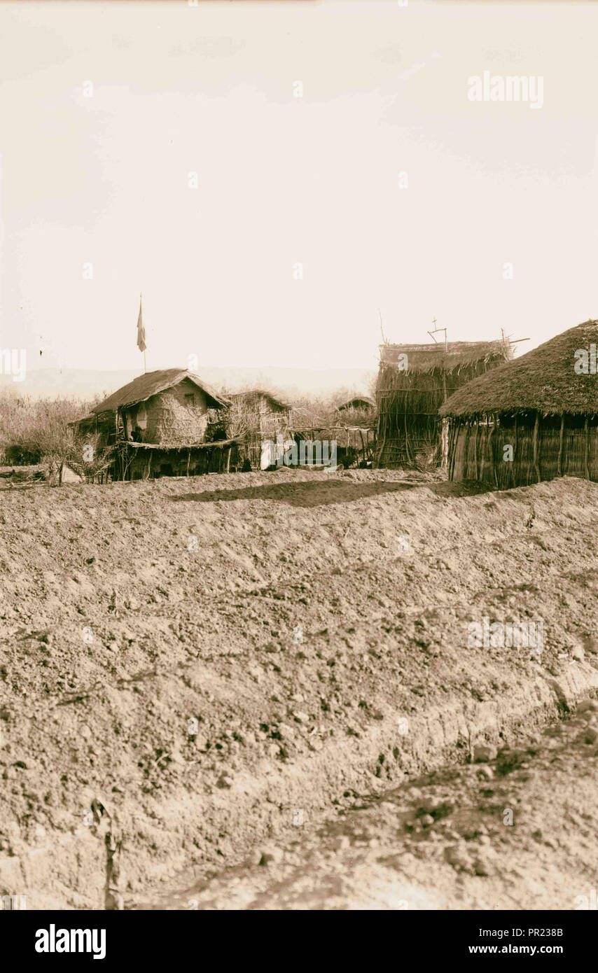 Etiope reed abissino chiesa & insediamento presso il Giordano. 1940 Foto Stock