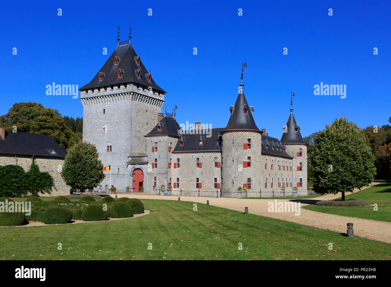 Il medievale castello Jemeppe in Hargimont (provincia di Lussemburgo), Belgio Foto Stock