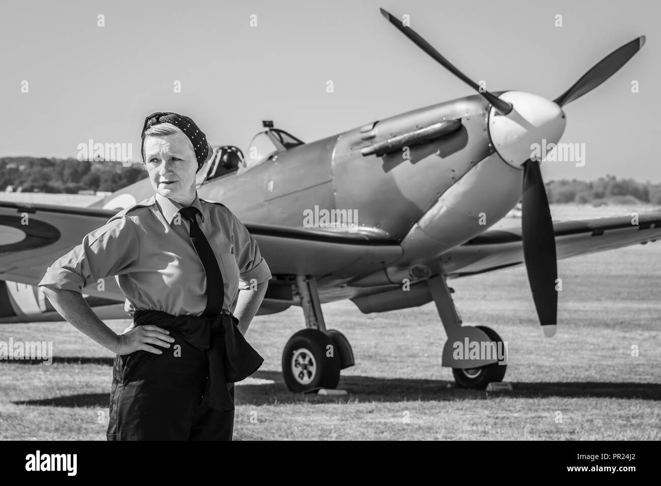 Re-enactors Duxford Foto Stock