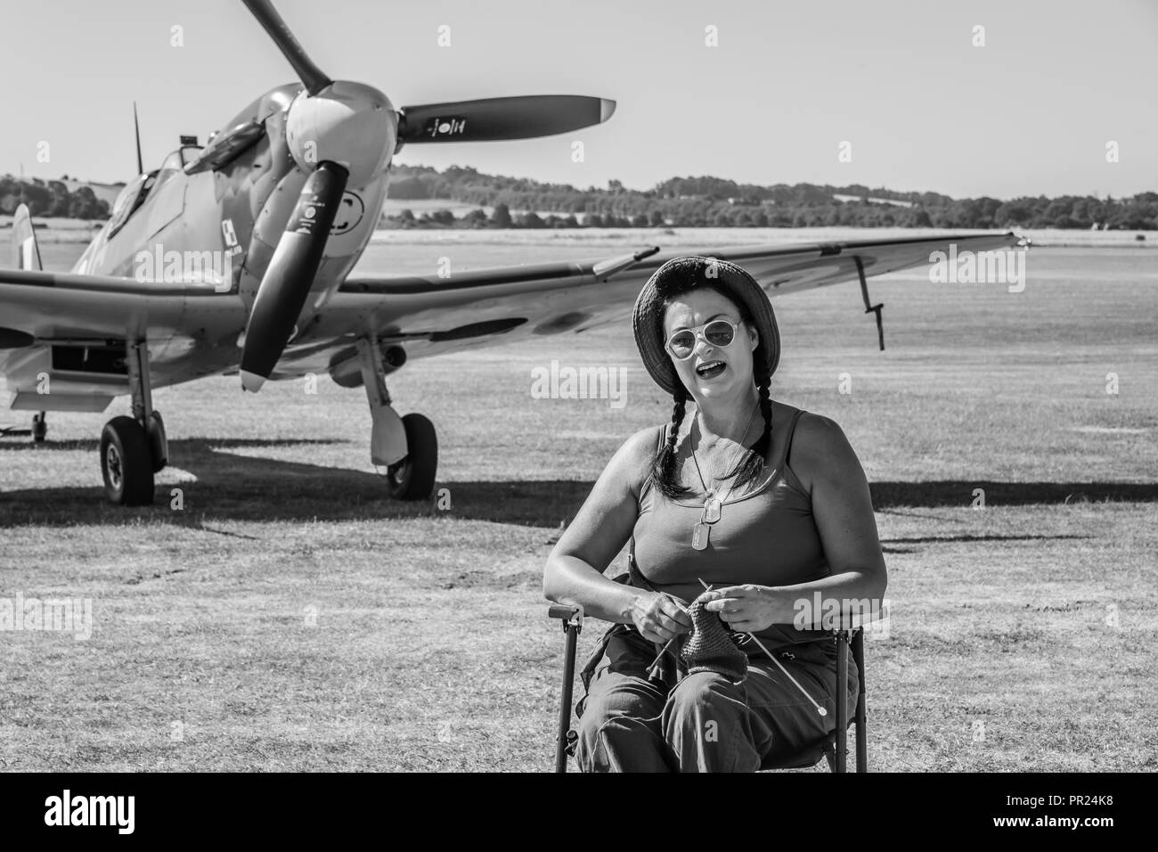 Re-enactors Duxford Foto Stock