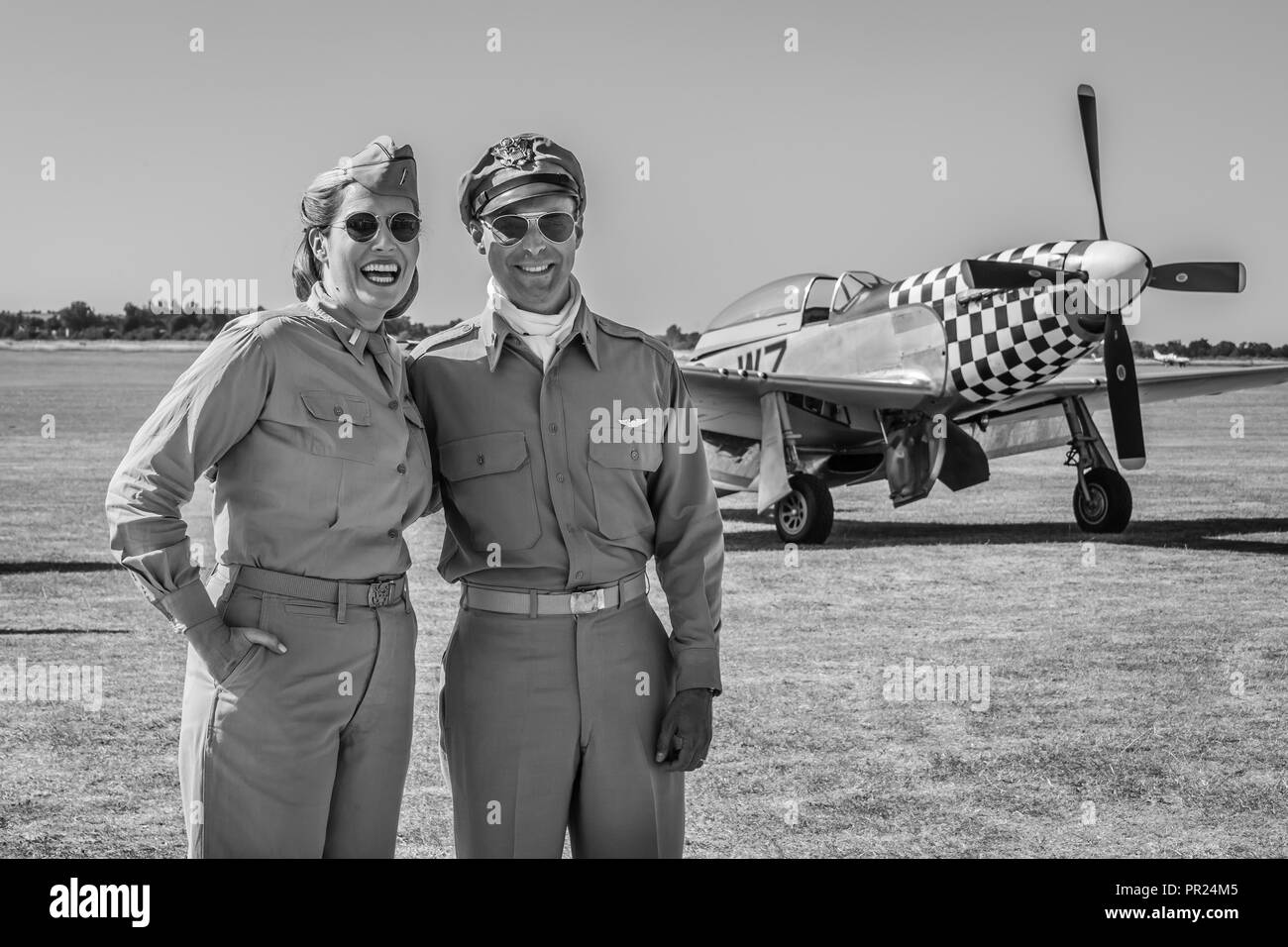 Re-enactors Duxford Foto Stock