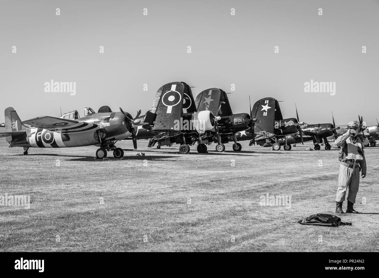 Re-enactors Duxford Foto Stock