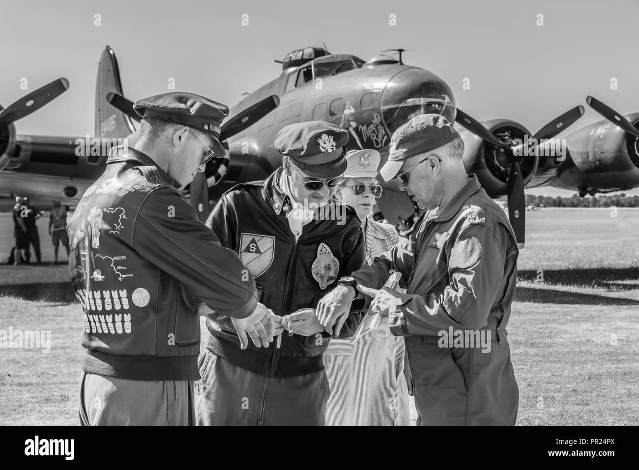 Re-enactors Duxford Foto Stock