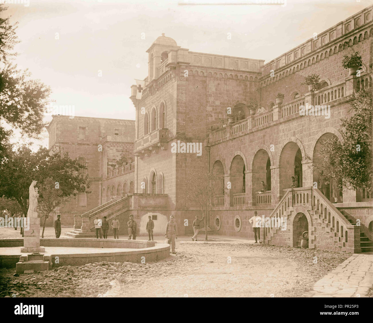 Austrian Ospedale Militare, Monastero Ratisbonne, Gerusalemme. 1916, Gerusalemme, Israele Foto Stock