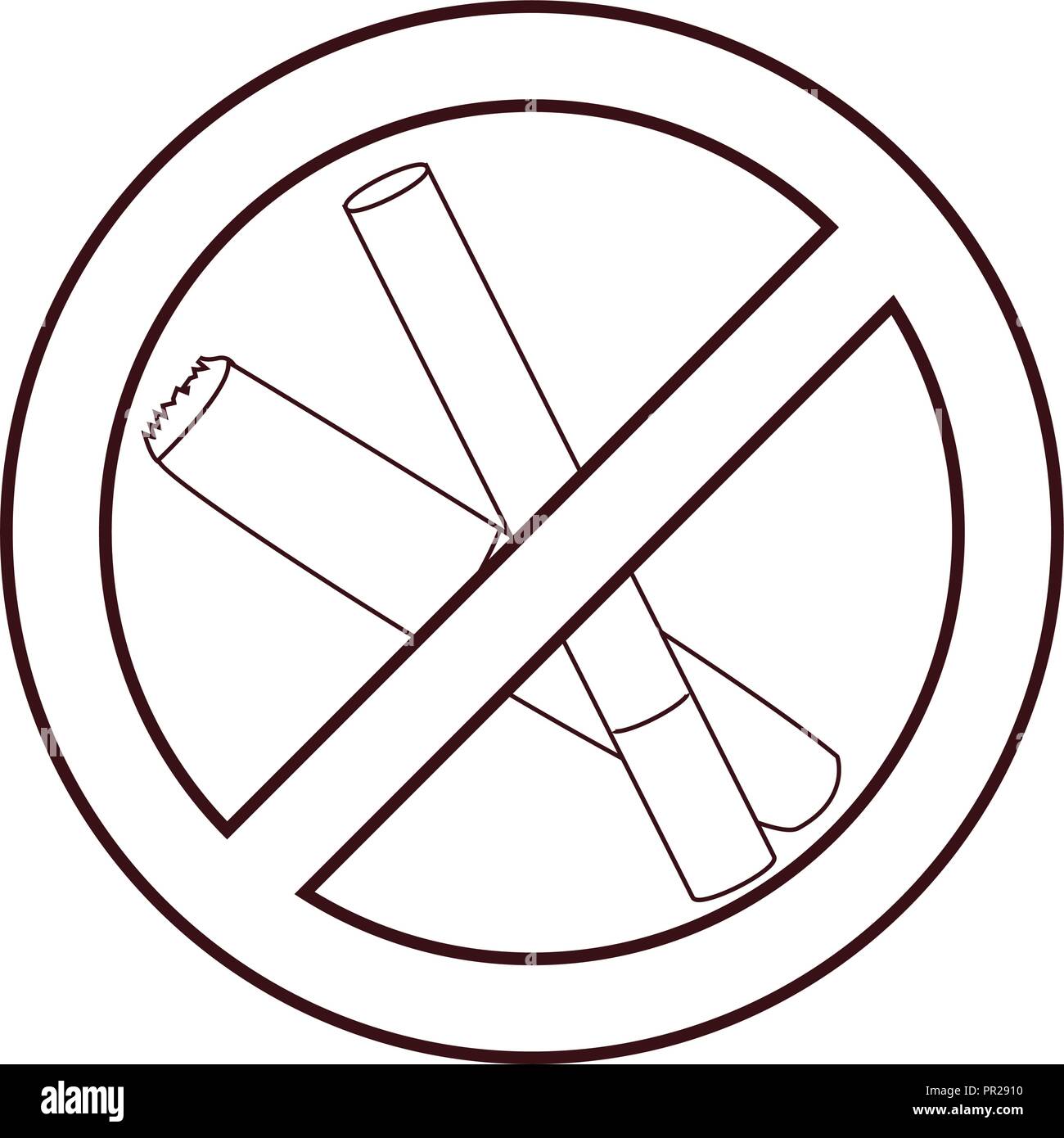 Vietato fumare segno Illustrazione Vettoriale