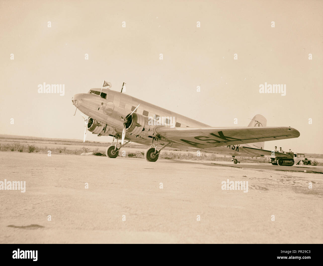 Aerei a Lydda Air Port. 1934, Israele, Lod Foto Stock