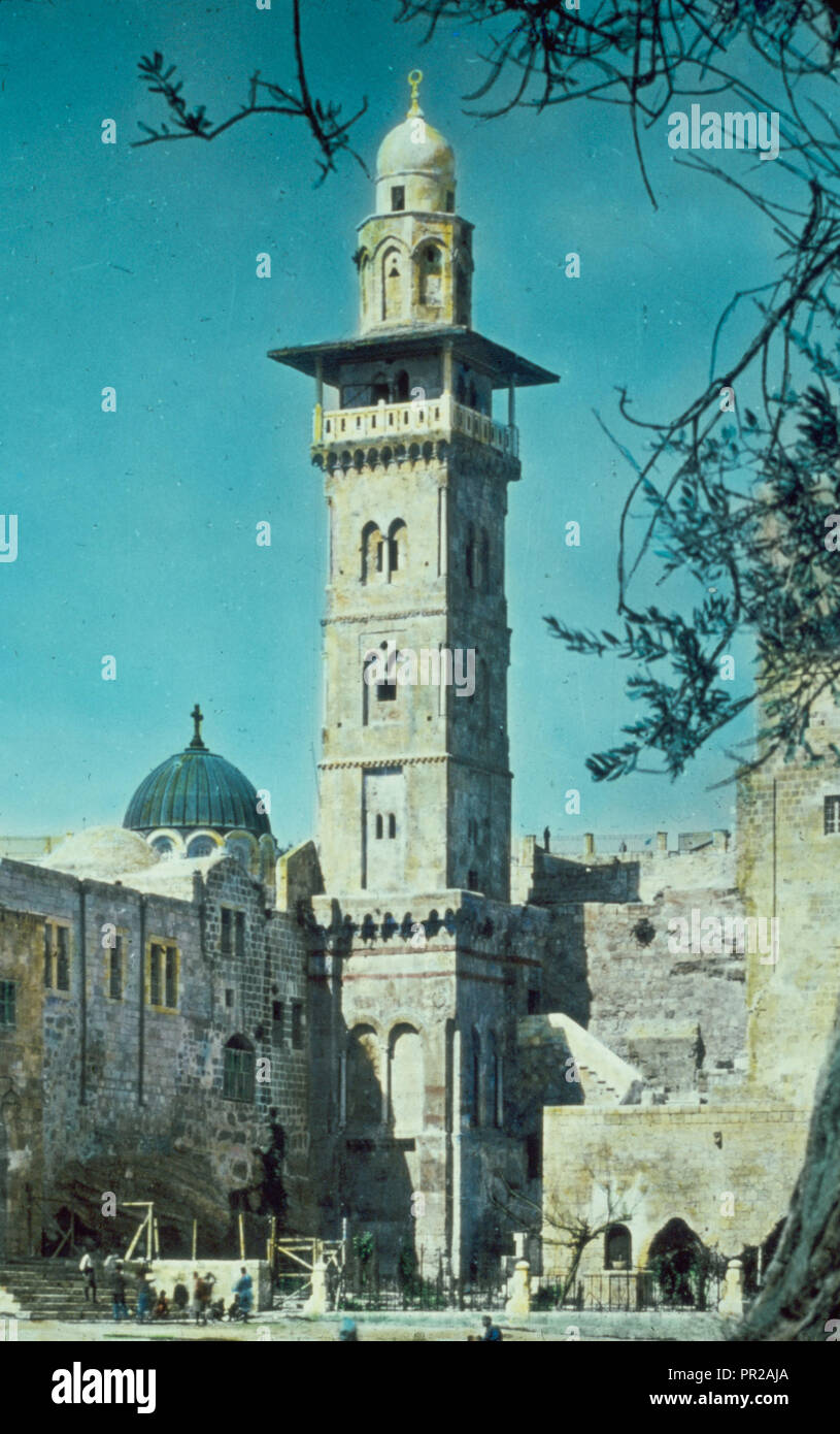 Gerusalemme. Torre di Antonia. Agisce 2140. 1950, Gerusalemme, Israele Foto Stock
