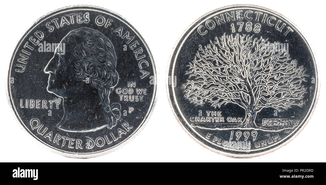Moneta degli Stati Uniti. Quarto di Dollaro 1999 P. Foto Stock