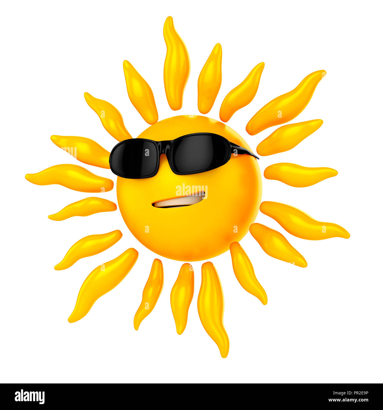 3d sun con occhiali da sole :) Foto Stock