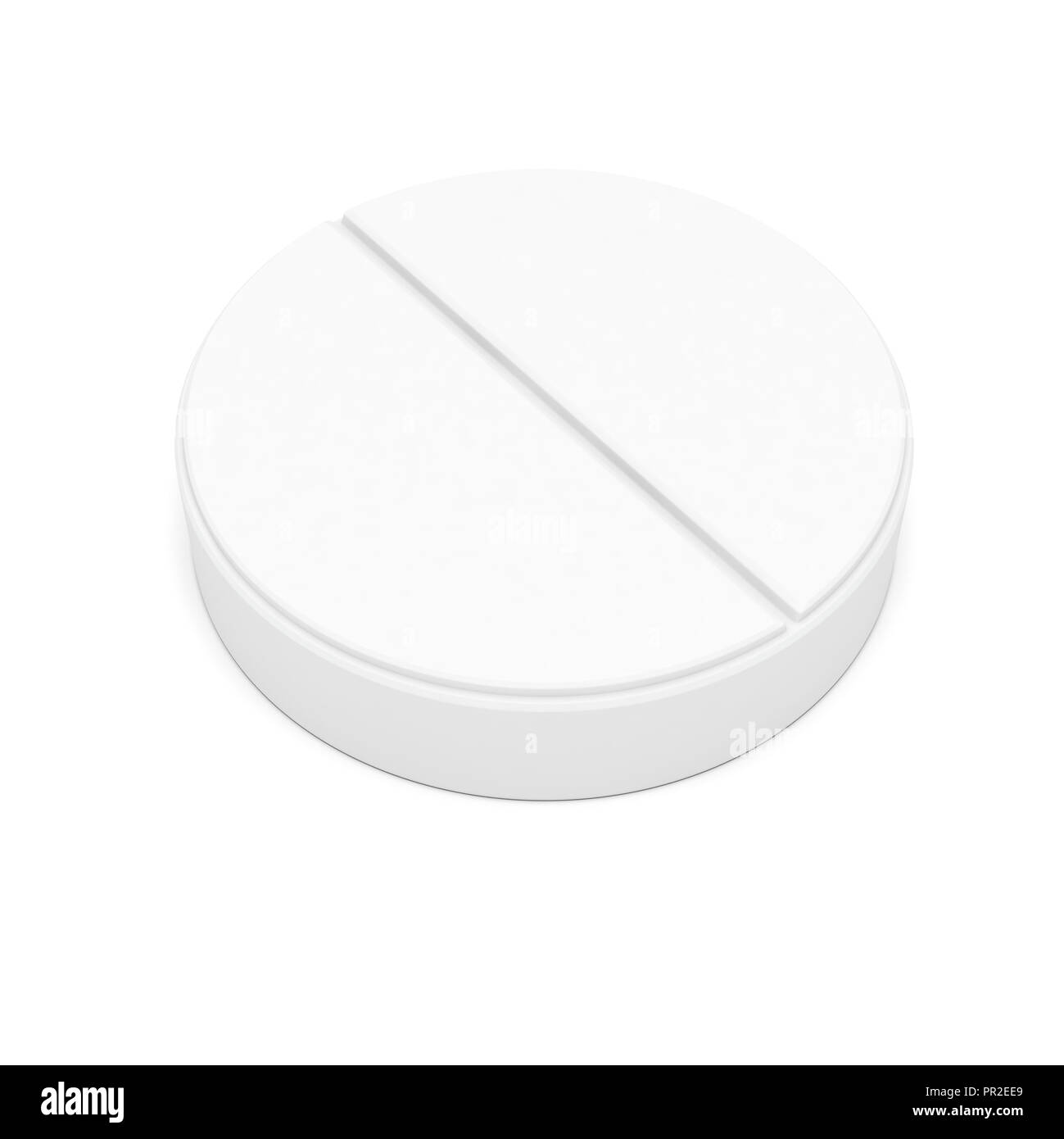 3d medicina pillola su sfondo bianco Foto Stock