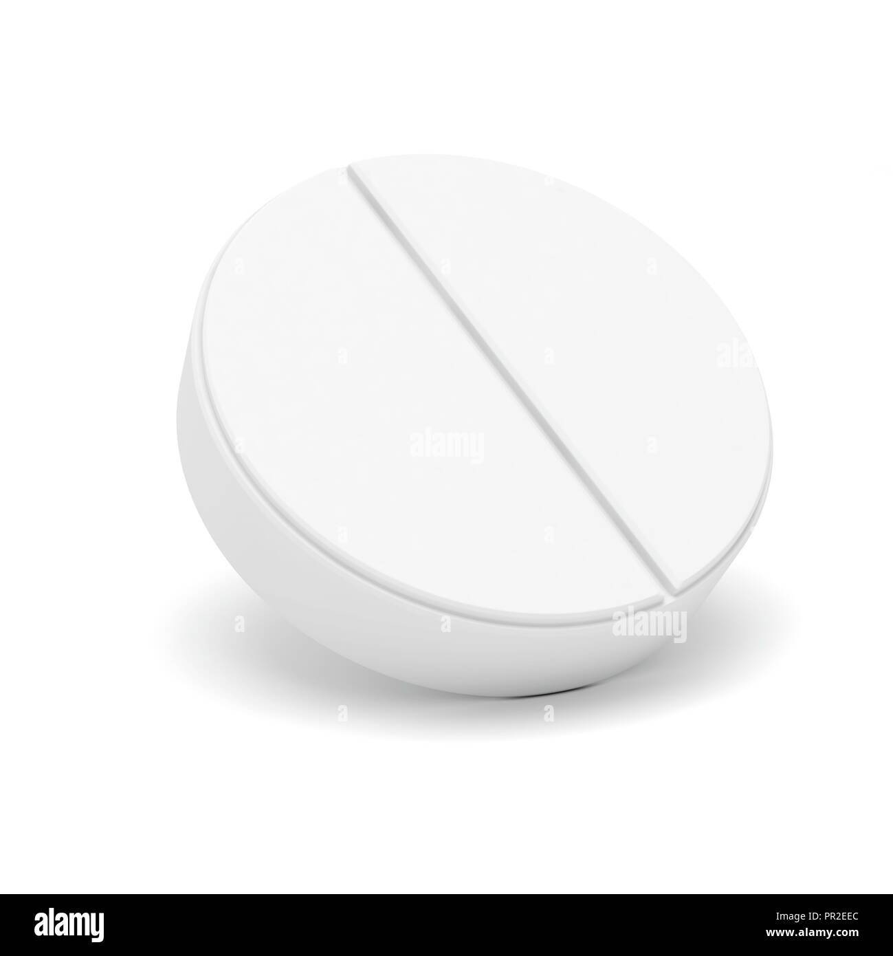 3d medicina pillola su sfondo bianco Foto Stock