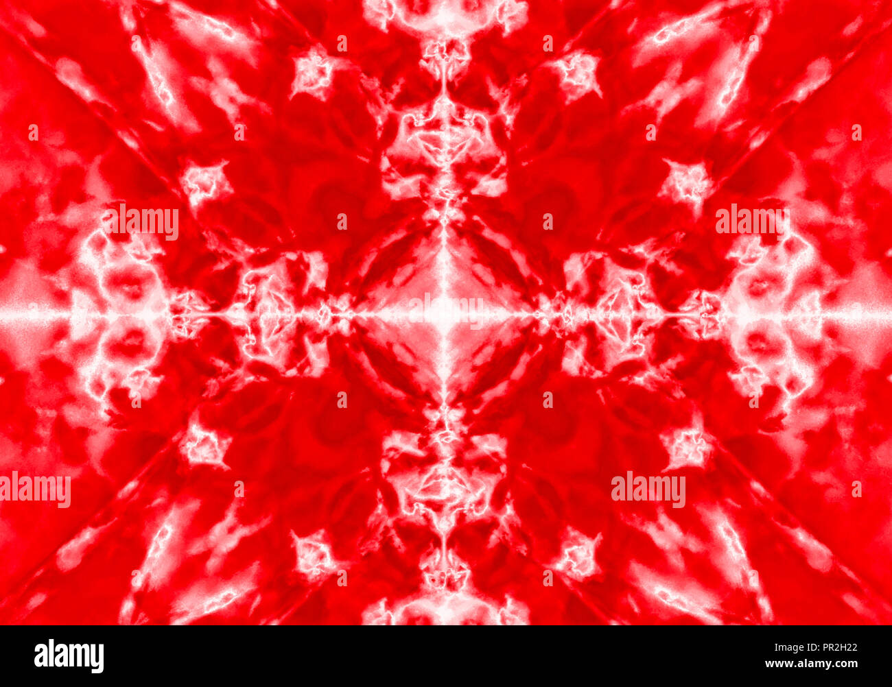 Caldo rosso caleidoscopio texture di sfondo di pattern Foto Stock