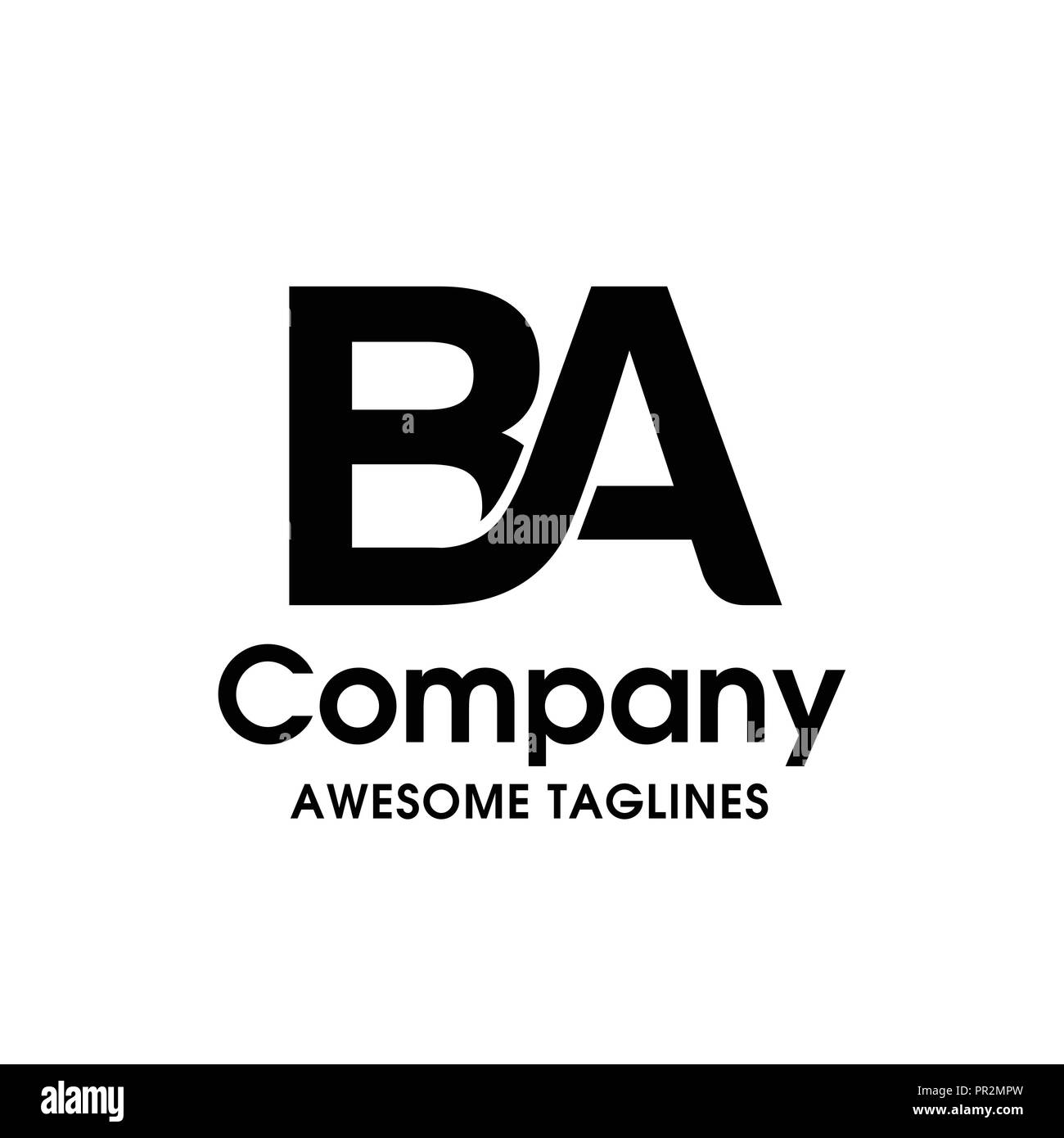 Creative lettera ba logo design elementi. una semplice lettera ba logo lettera,business corporate lettera ba logo design vettore. Semplice e pulito il design piatto di Illustrazione Vettoriale Creative lettera ba logo design elementi. una semplice lettera ba logo lettera,business corporate lettera ba logo design vettore. Semplice e pulito il design piatto di Illustrazione Vettoriale