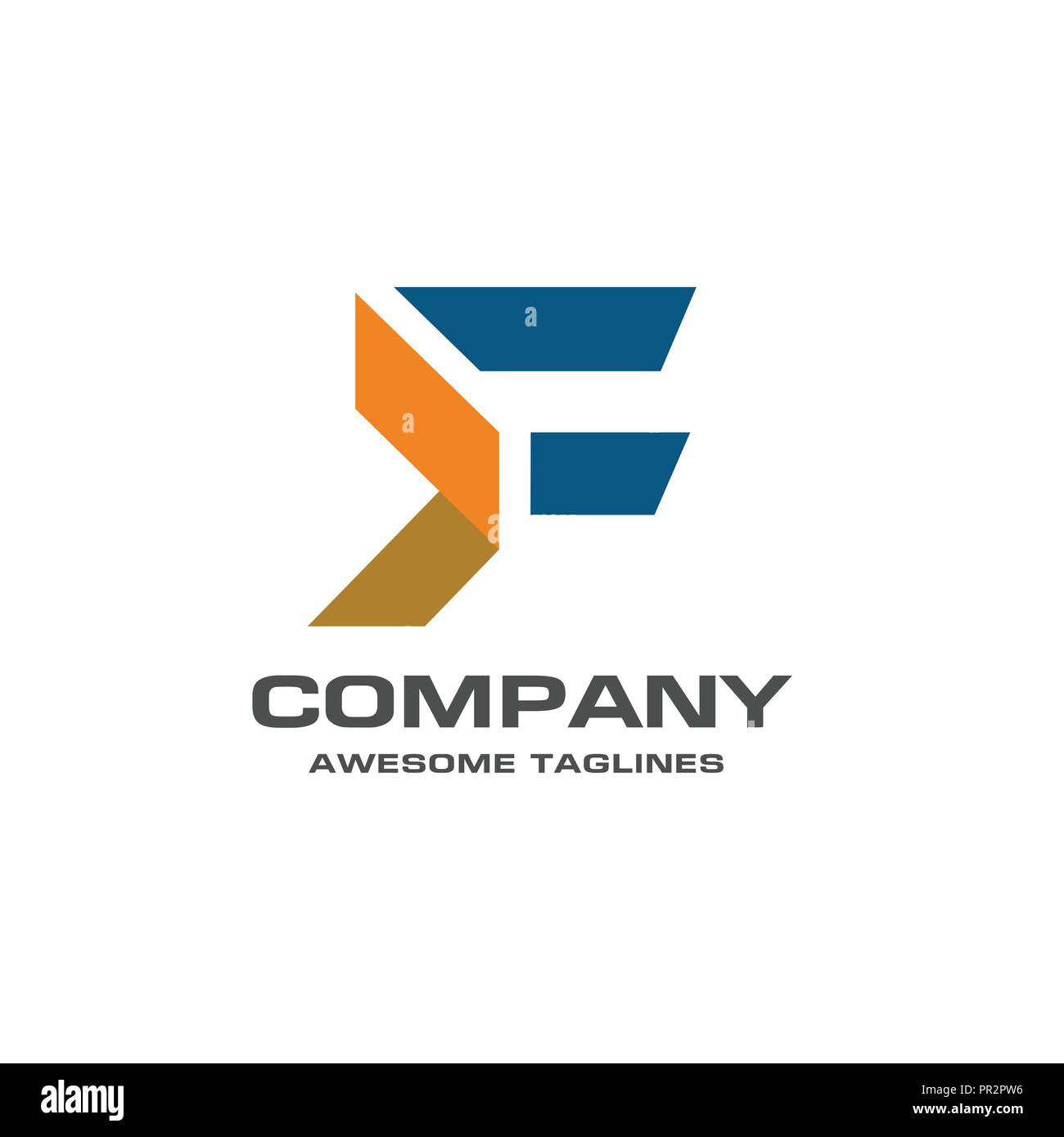 Unica lettera F logo creativo template illustrazione vettoriale, il Logo per la corporate identity della compagnia della lettera f, f sport font tipografici. Graphic de Illustrazione Vettoriale