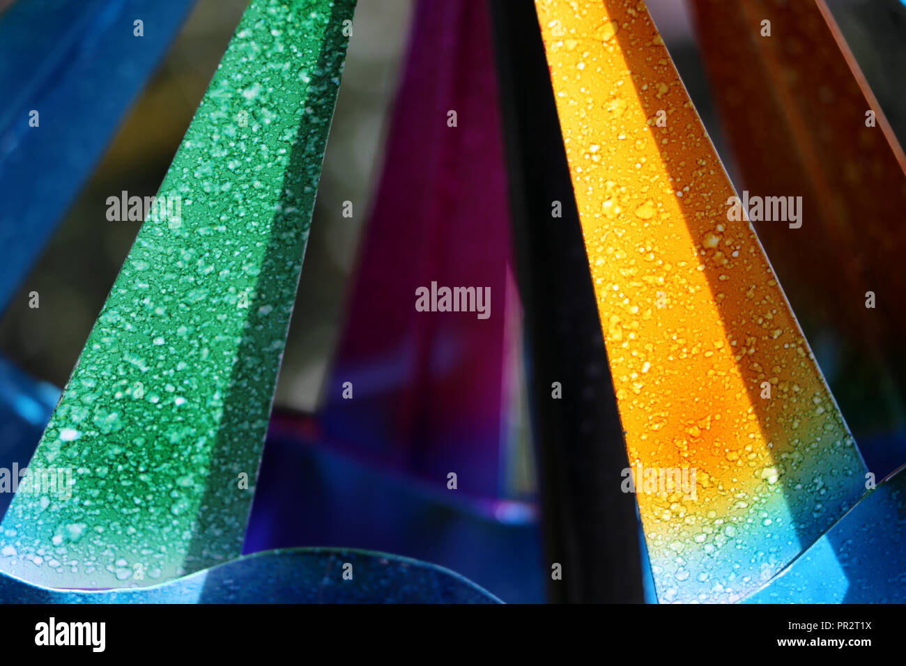 Colorato astratto Arte in metallo Foto Stock
