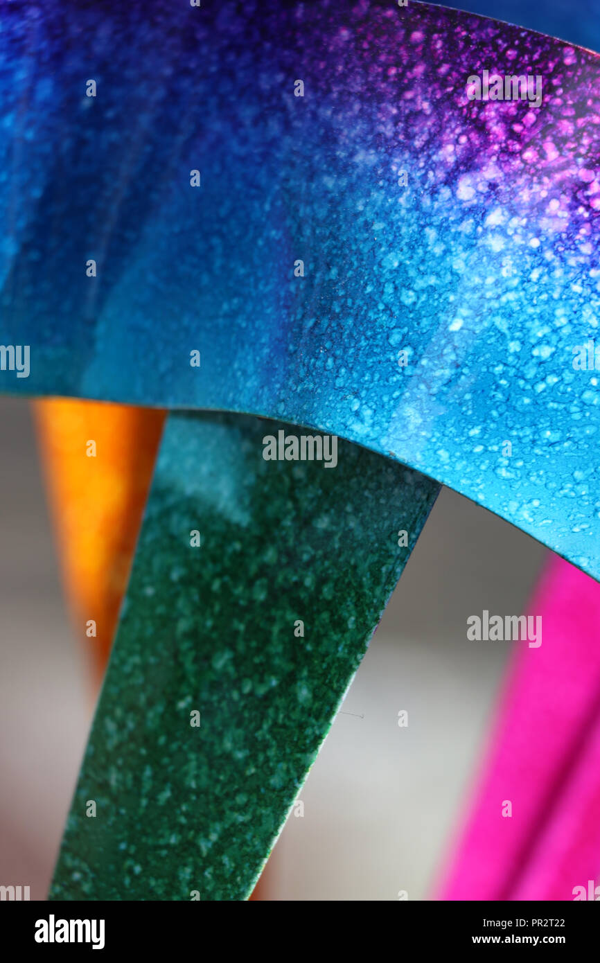 Colorato astratto Arte in metallo Foto Stock
