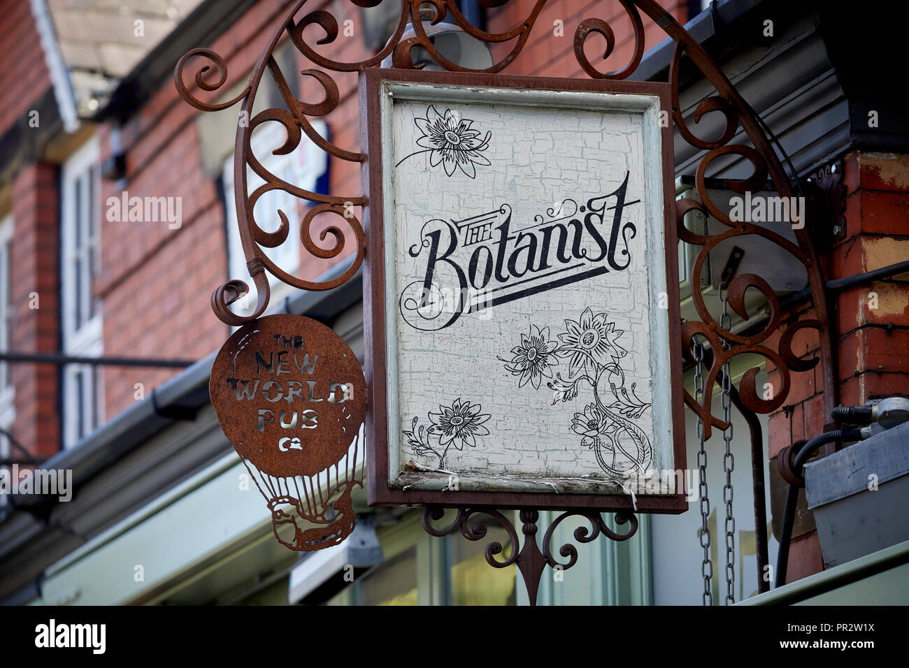 Alderley Edge, Cheshire, Inghilterra. Il Botanico su London Road nel villaggio Foto Stock