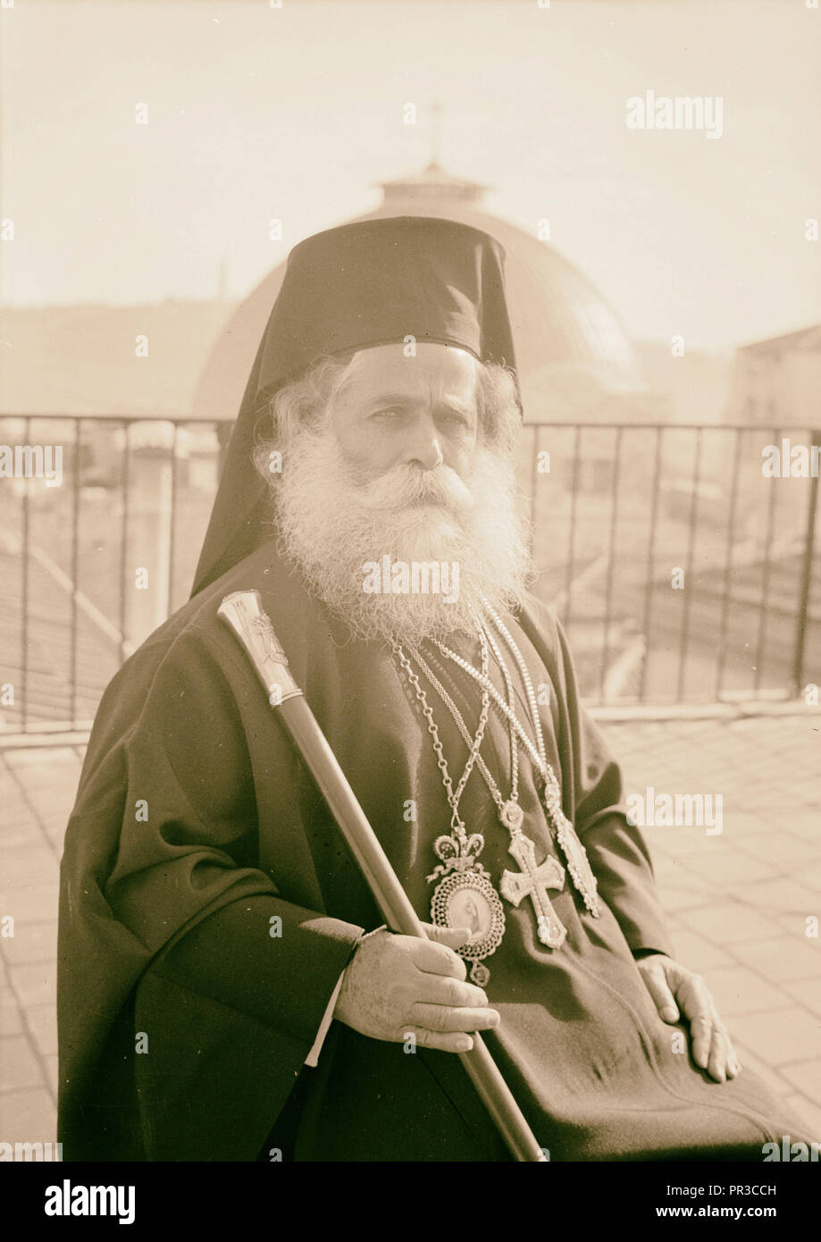 Il Patriarca Greco. 1940, Israele Foto Stock