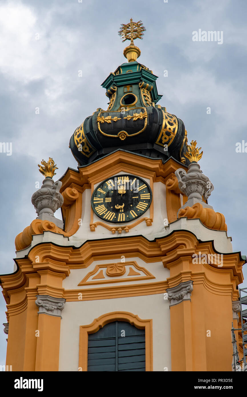 L'Abbazia di Melk chiesa benedettina e il monastero di Melk, Austria Foto Stock