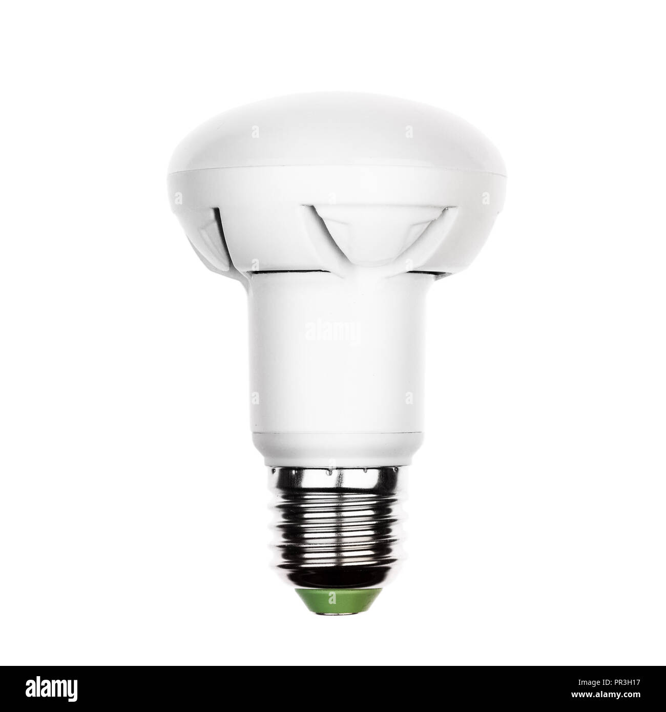 Risparmio energetico LED lampadina luce con e27 socket isolati su Foto Stock