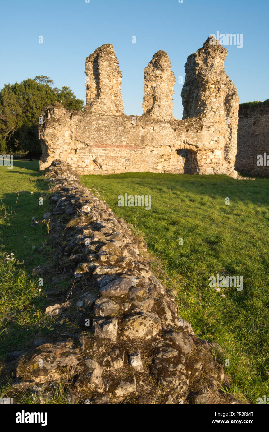 Abbazia di Waverley, le rovine del primo monastero cistercense costruita in Inghilterra (fondata nel 1128) nel Surrey, Regno Unito Foto Stock