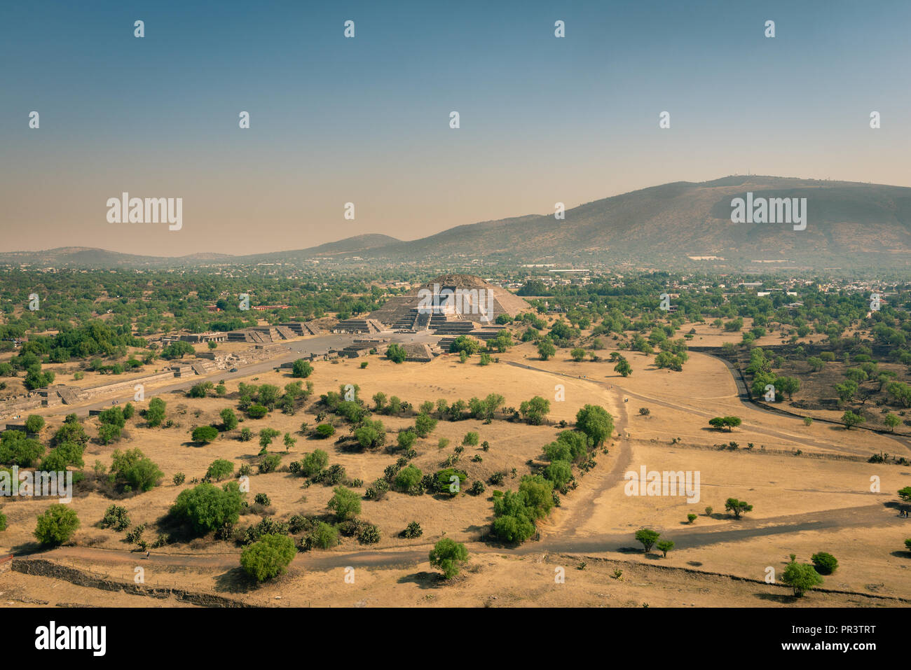 Struttura azteca di Teotihuacan sito archeologico, Messico Foto Stock