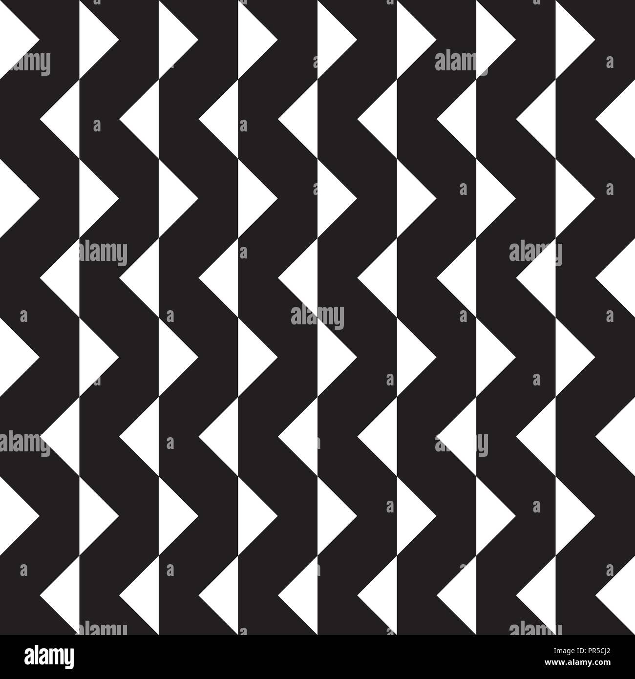 Abstract Arabesque recinzione ipnotico a zig-zag prospettiva verticale nero su sfondo trasparente Illustrazione Vettoriale