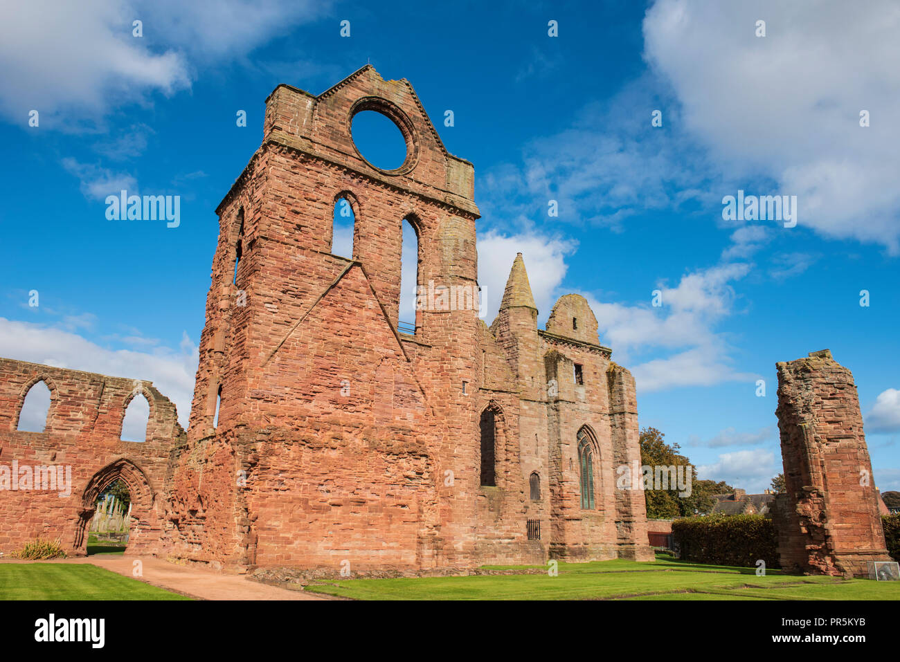 Arbroath Abbey, Arbroath, Angus, Scozia. Foto Stock