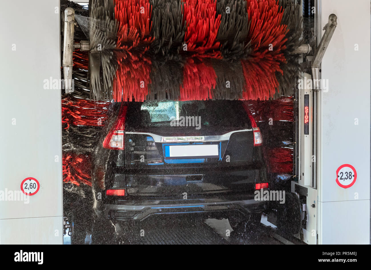 Spazzola automatica car wash. Foto Stock