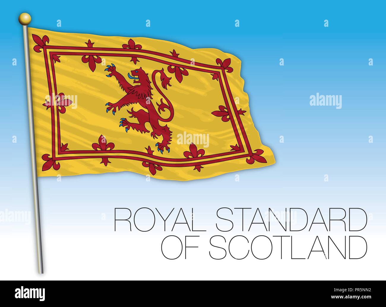 Royal Standard della Scozia bandiera, Regno Unito, illustrazione vettoriale Illustrazione Vettoriale