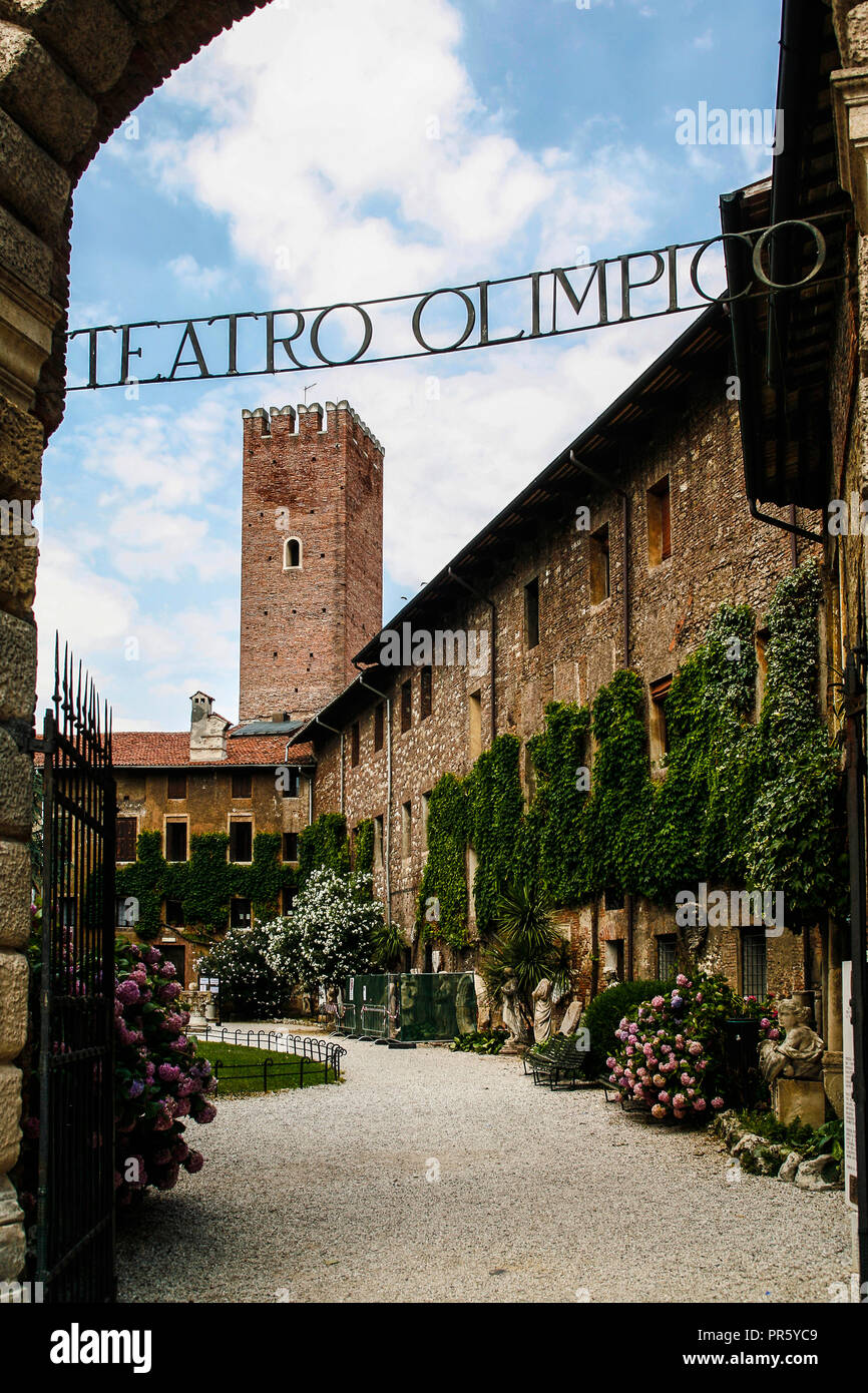 Italia Veneto Vicenza Teatro Olimpico Foto Stock