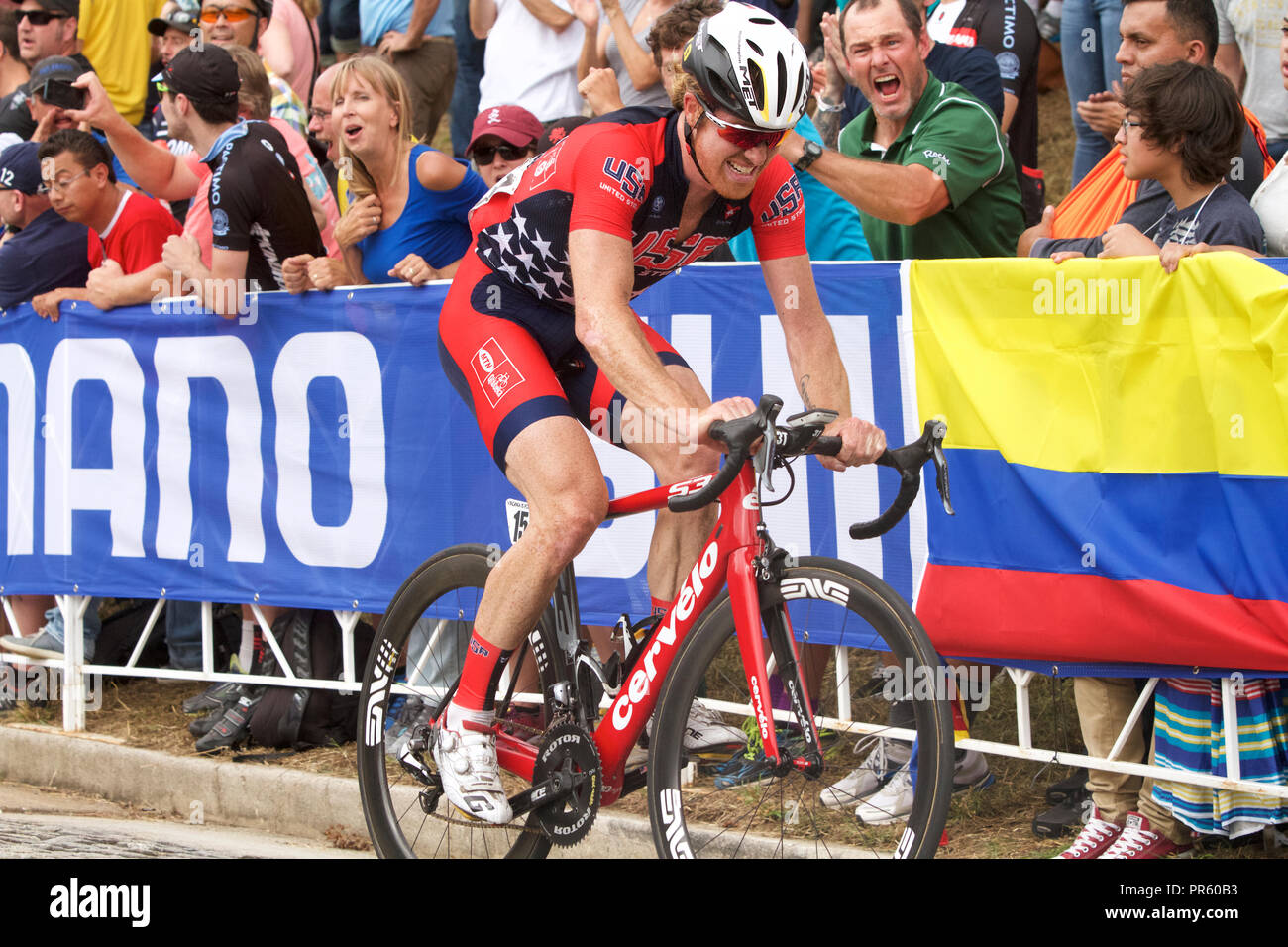 Del Campionato del mondo di ciclismo 2015 a Richmond, Virginia Foto Stock