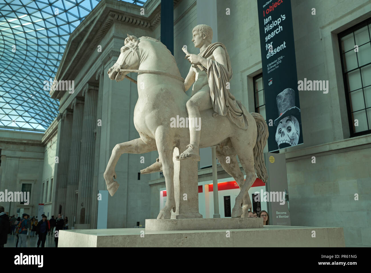 British museum statua romana statua a cavallo Foto Stock