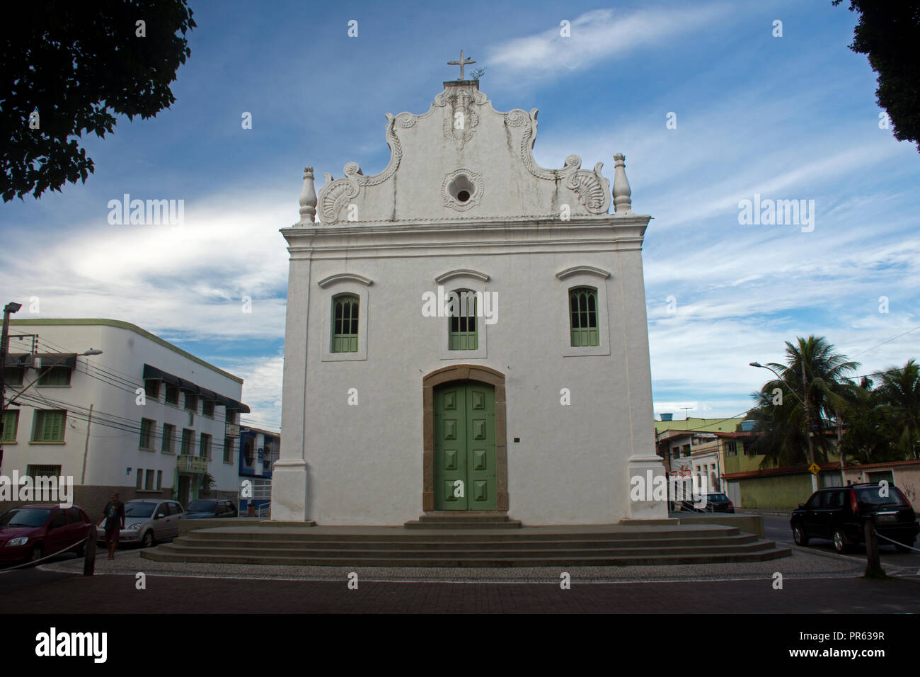 Storica chiesa di Nostra Signora del Rosario, Vila Velha, Espirito Santo, Brasile Foto Stock