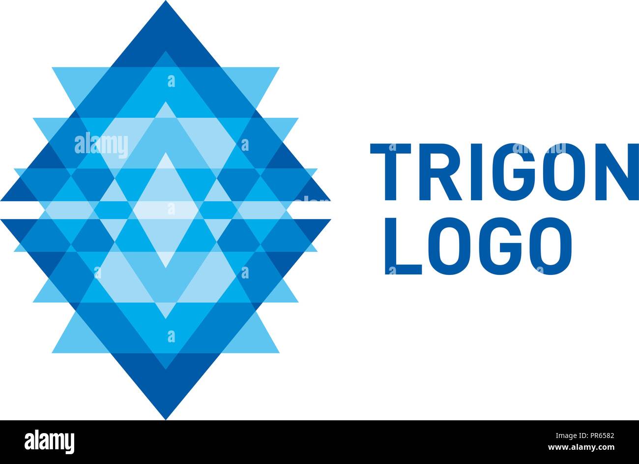 Il triangolo simbolo del logo. Illustrazione Vettoriale